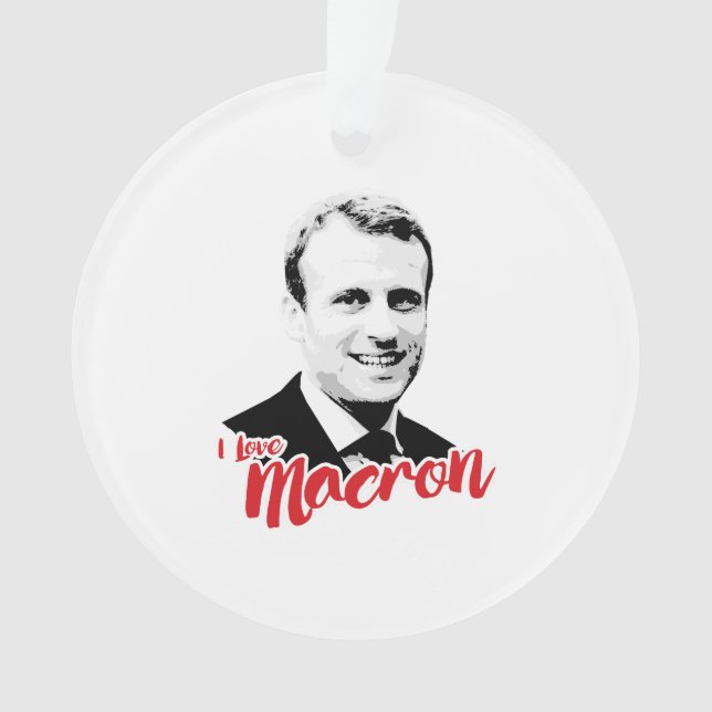 I Love Emmanuel Macron - Ornament (Front)
