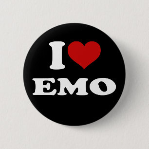 I Love Emo 6 Cm Round Badge