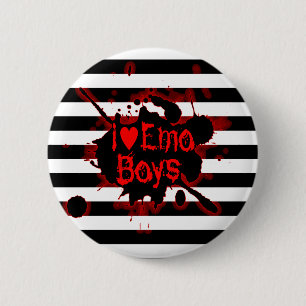 I love Emo Boys 6 Cm Round Badge