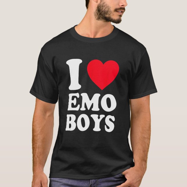I Love Emo Boys T-Shirt (Front)