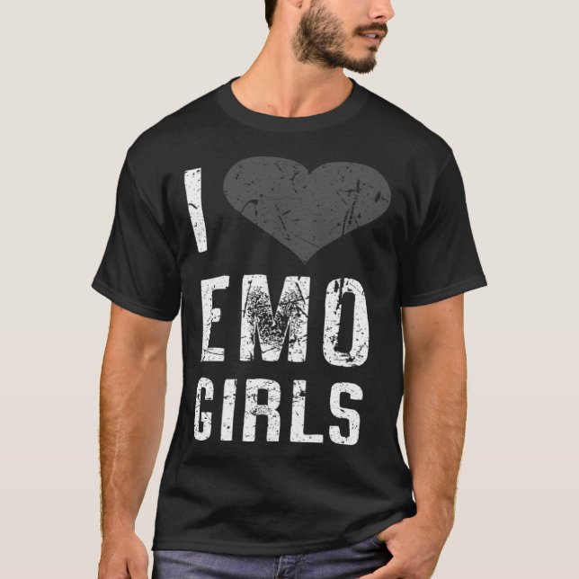 I Love Emo Girls T-Shirt (Front)