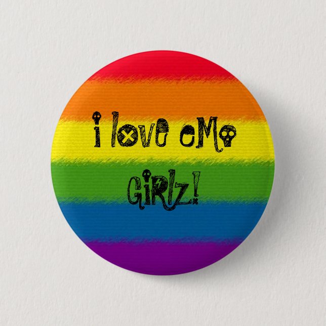 i lOvE eMo GiRlz! 6 Cm Round Badge (Front)