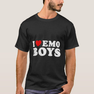 I Love Emo Red He Friend I He E T-Shirt