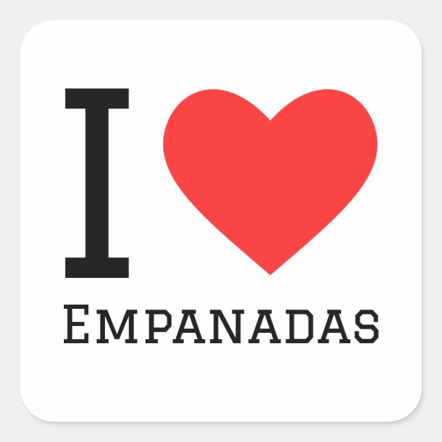 I love empanadas square sticker (Front)