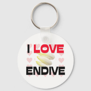 I Love Endive Key Ring