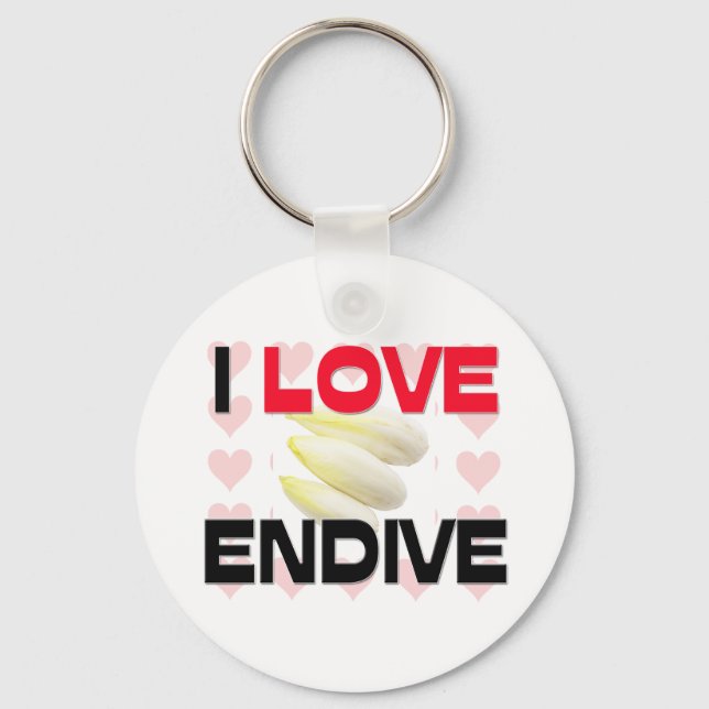 I Love Endive Key Ring (Front)