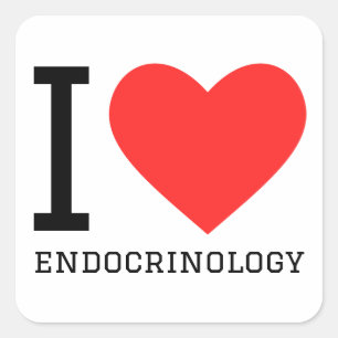 I love endocrinology square sticker