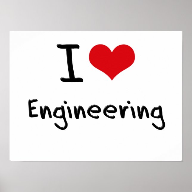 I love Engineering Poster (Front)