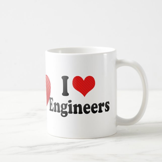 I Love Engineers Coffee Mug (Right)