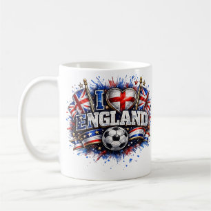 I LOVE England 2026 Soccer Fan Coffee Mug