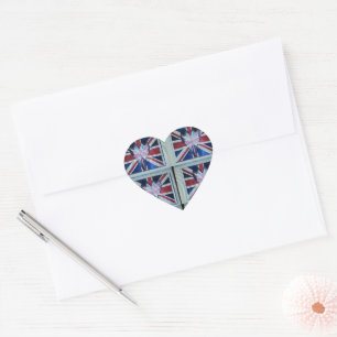I Love England Art Print Heart Sticker