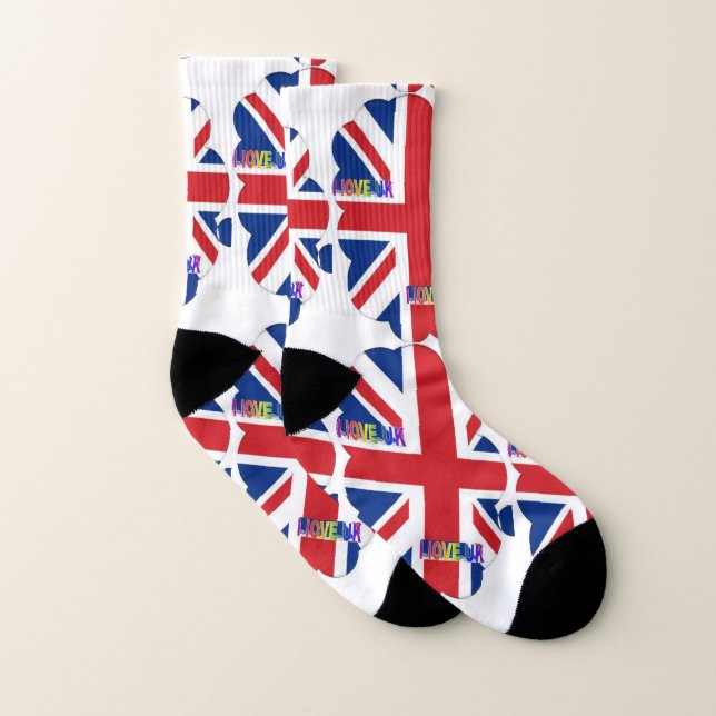 I Love England Art Print Socks (Pair)