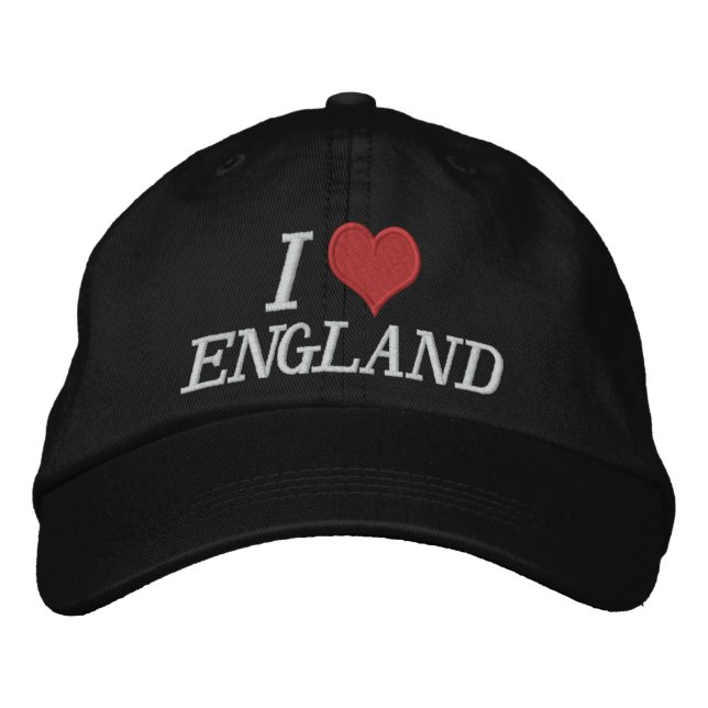 I Love England Embroidered Hat (Front)