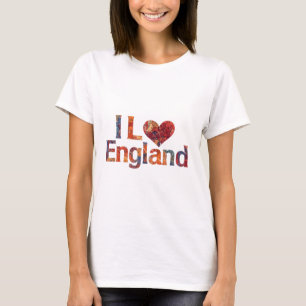 I Love England" Heart T-shirt – Show Your British