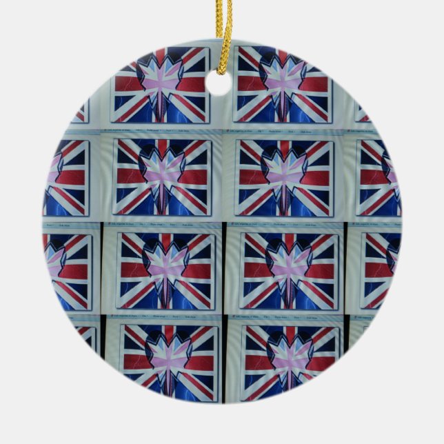 I love England.png Ceramic Ornament (Front)