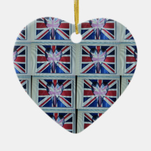 I love England.png Ceramic Tree Decoration