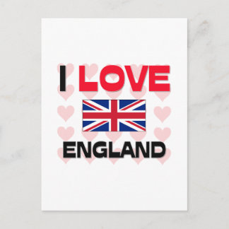 I Love England Postcard