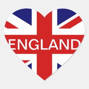I love England stickers   British union jack flag