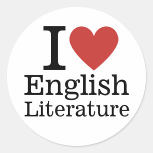 I ❤️ Love English Literature for Faculty/Students Classic Round Sticker