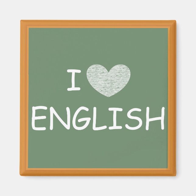 I Love English Magnet (Front)