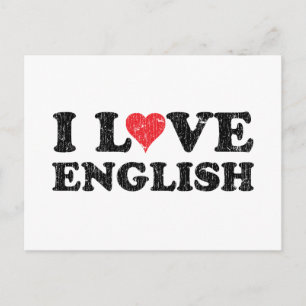 I Love English Postcard