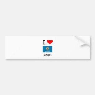 I Love Enid Oklahoma Bumper Sticker