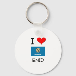 I Love Enid Oklahoma Key Ring