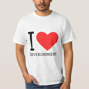 I love environment square sticker T-Shirt