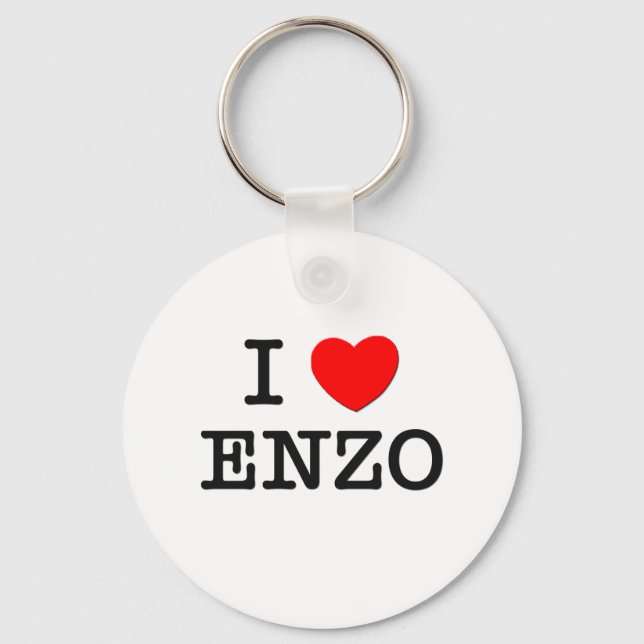 I Love Enzo Key Ring (Front)