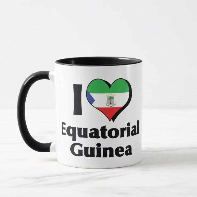 I Love Equatorial Guinea Flag Mug (Left)