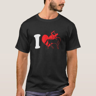 I Love Equestrian Vaulting Horses Horseback Riding T-Shirt