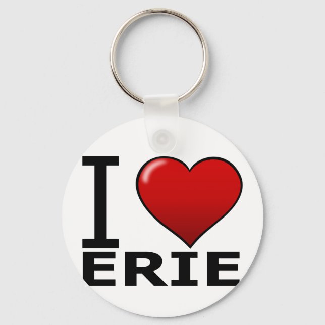 I LOVE ERIE,PA - PENNSYLVANIA KEY RING (Front)