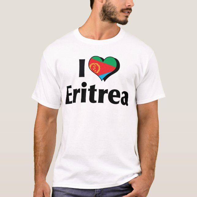 I Love Eritrea Flag T-Shirt (Front)