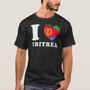 I Love Eritrea Heart Flag Eritrea T-Shirt