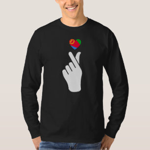 I Love Eritrea With Eritrean Flag In A Heart Hand T-Shirt