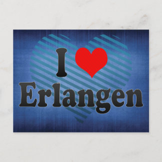 I Love Erlangen, Germany Postcard