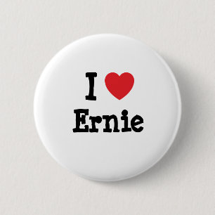I love Ernie heart custom personalised 6 Cm Round Badge