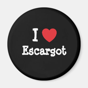 I love Escargot heart T-Shirt Magnet