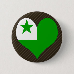 I Love Esperanto 6 Cm Round Badge