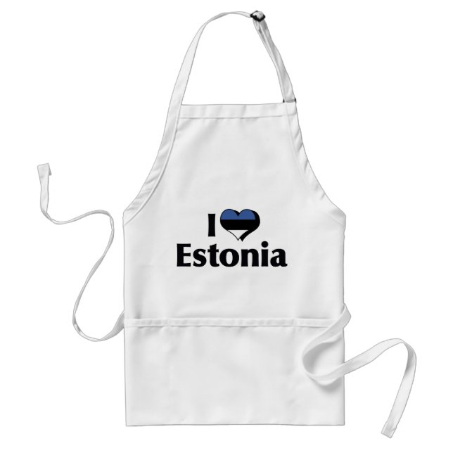 I Love Estonia Flag Standard Apron (Front)