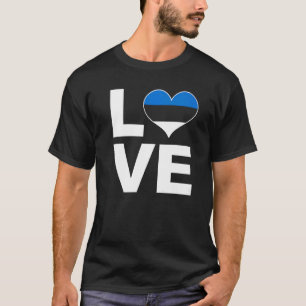 I Love Estonia Heart Flag Estonia T-Shirt