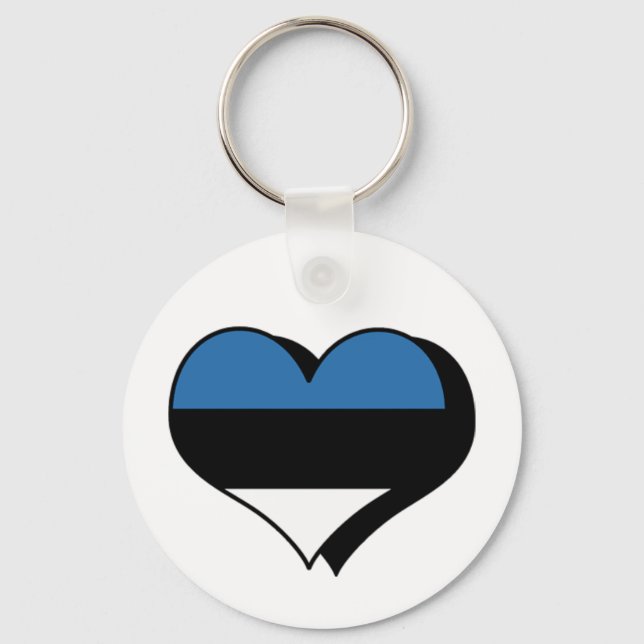 I Love Estonia Keychain (Front)