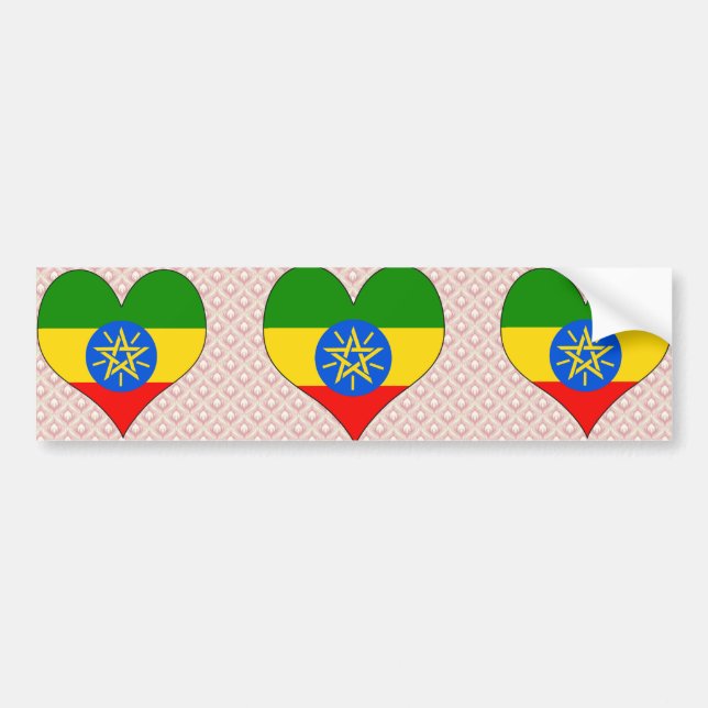 I Love Ethiopia Bumper Sticker (Front)