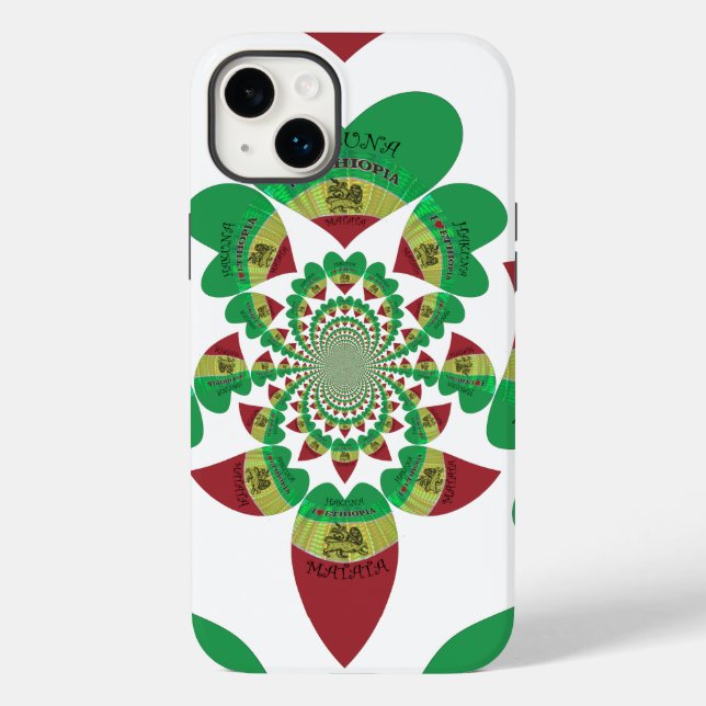 I Love Ethiopia Kaleidoscope – Heartfelt Rasta Art Case-Mate iPhone Case (Back)