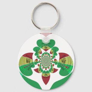 I Love Ethiopia Kaleidoscope – Heartfelt Rasta Art Key Ring