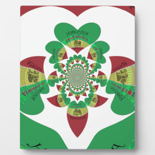 I Love Ethiopia Kaleidoscope – Heartfelt Rasta Art Plaque