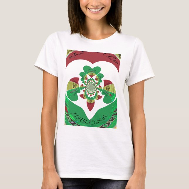 I Love Ethiopia Kaleidoscope – Heartfelt Rasta Art T-Shirt (Front)