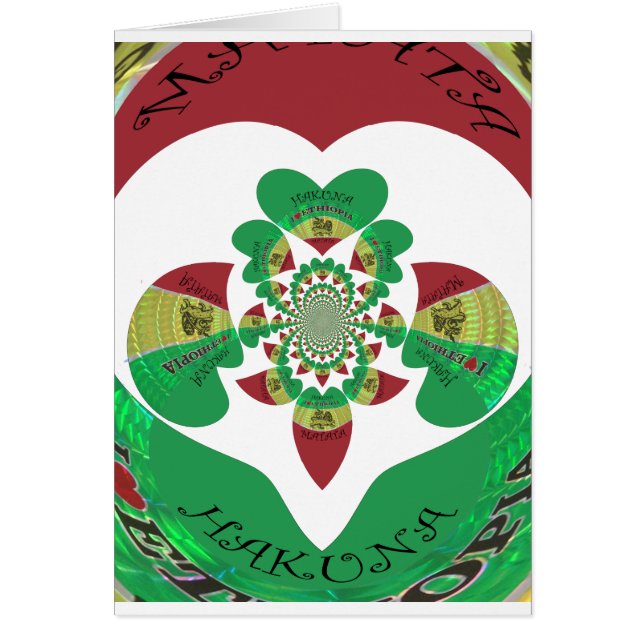 I love Ethiopia Lovely Hearts Colours (Front)