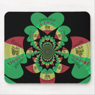 I love Ethiopia Lovely Hearts Colours Mouse Pad