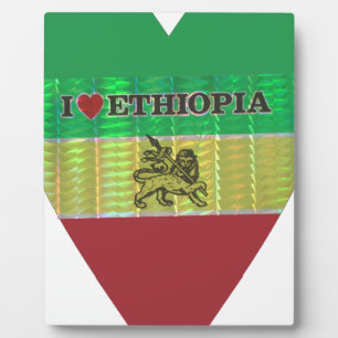 I love Ethiopia Lovely Hearts Colours Plaque